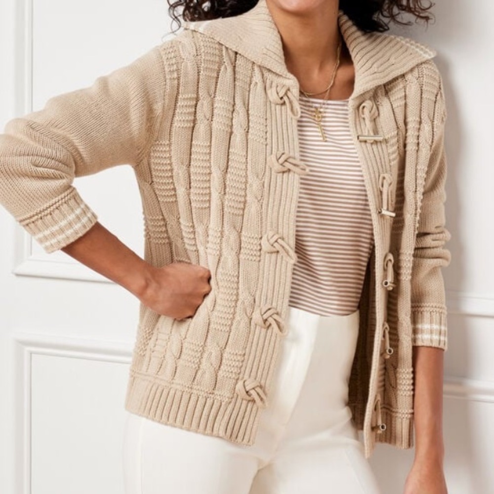 Talbots Cable Knit Coatigan